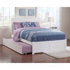 AFI Nantucket Full Solid Wood Bed with Full Trundle in White
