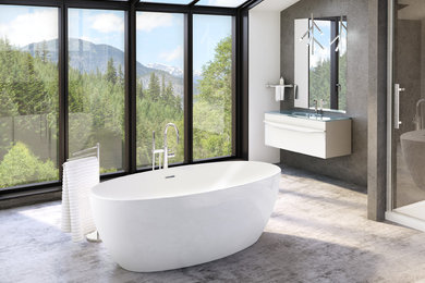 Inspiration for a contemporary bathroom remodel in Philadelphia
