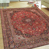 Pasargad Kashan Collection Hand-Knotted Lamb's Wool Area Rug- 5' 0" X  6'11"