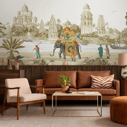 Safar Vintage Indian Scenic Wallpaper - Wallpaper