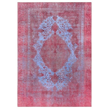 Pasargad Vintage Lahore Collection Hand-Knotted Wool Area Rug, 7'2"x10'3"
