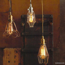 Roost Workshop Cage Lamps - SKU: L397 - Pendant Lighting