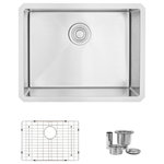 Stylish - 23"x 18" Stainless Steel Single Basin Undermount Kitchen Sink - S-307XG