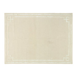 Greek Key Border High-Low Rug - Area Rugs