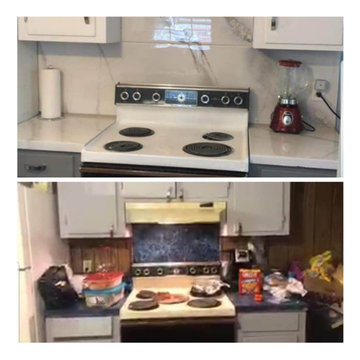 Budget Kitchen Redo - Epoxy Countertops & Backsplash