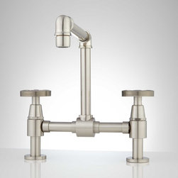 EDISON BRIDGE BATHROOM FAUCET WITH POP-UP DRAIN - Bathroom Sink Faucets