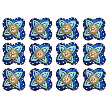 Knob-It Knobs, Set of 12, Blue and Green
