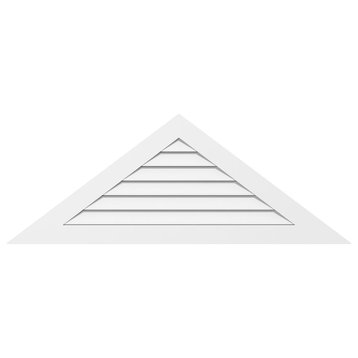 54 x 13-1/2 Triangle PVC Gable Vent, Functional, Standard Frame