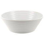 10 Strawberry Street - Swing White Vegetable Bowl - Swing White : This handsome collection cradles your food with an Oversized ringed rim, conveying a light-hearted mood for a talented chef.