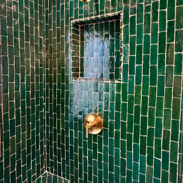 Gorgeous Green Tile East Cobb Bathroom +Huge Custom Closet