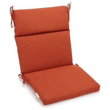 20"x42" Spun Polyester Outdoor Squared Seat/Back Chair Cushion, Cinnamon