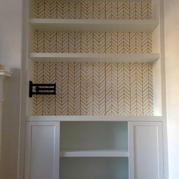 Beautiful White Shelves and Cabinets