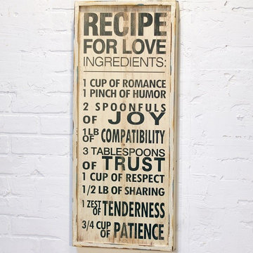 "Recipe For Love" Wall Decor
