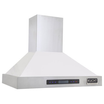 Kucht Professional 36" Stainless Steel Wall Mounted Range Hood in White