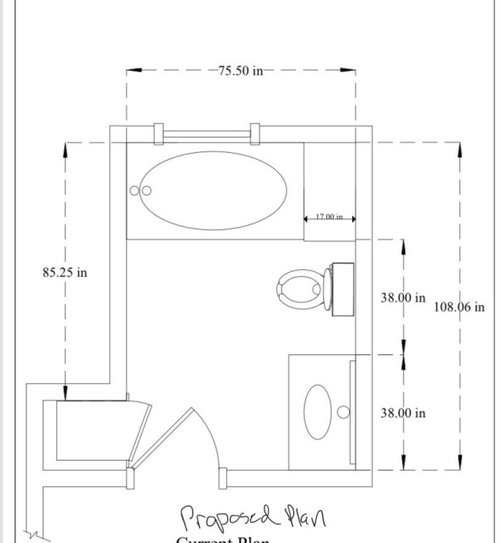 Bathroom layout and spacing questions to make the most of our space