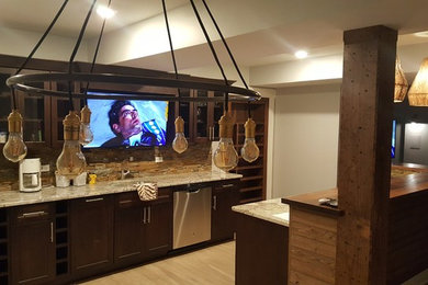 Inspiration for a home bar remodel in Chicago