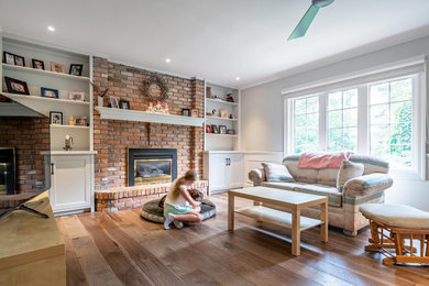 Inspiration for a transitional living room remodel in Other