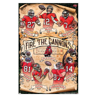 Trends International Printed Tampa Bay Buccaneers Poster, 22.37 x 34 