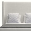 Nativa Interiors Aylet Plain Bed, Off White, Queen, Medium Headboard