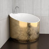 Mini Shower Bathtub in Gold Leaf/Glossy White
