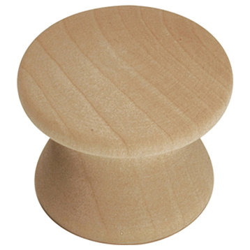 Belwith Hickory 7/8 " Natural Woodcraft Unfinished Wood Cabinet Knob  P183-UW