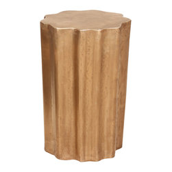 Brass or Copper Log Side Table - Side Tables And End Tables
