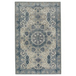 Jaipur Living - Jaipur Living Modify Hand-Knotted Medallion Blue/Light Gray Area Rug, 8'x11' - Exceptionally made and artfully designed, this hand-knotted area rug infuses contemporary homes with vintage allure. This wool accent boasts an elegant center medallion and scrolling details for a worldly dose of style. Light gray and blue hues offer a relaxed look to the timeless design.
