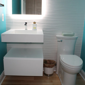 Modern powder room renovation in Ijamsville, MD 21754
