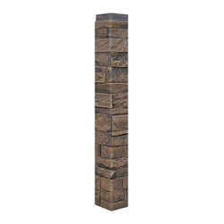 136-CT2-DURANGO VENEER STACKED STONE OUTSIDE CORNER - 48"H X 3 &frac12;" W X 1 &frac12;"D - Wall Panels