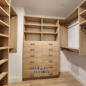 Master Walk In Closet - Sheer Beauty Finish Designed By Smart Closets
