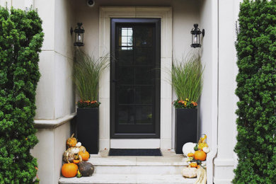 Inspiration for a modern entryway remodel in Boston