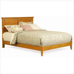 Monterey Platform Bed with Open Footrail in Caramel Latte Finish - Atlantic Furn - Platform Beds
