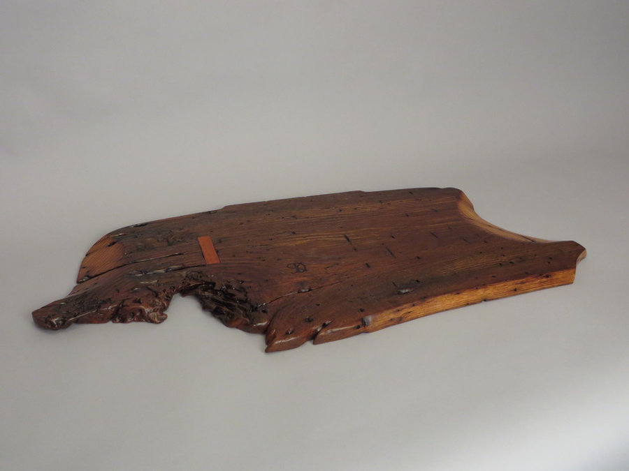 #15051 American Chestnut Serving Tray with Casarella Bowl Rear Detail