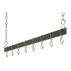 Hanging Bar Rack, Hammered Steel, 48"