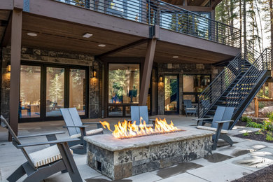 Inspiration for a large transitional patio remodel in Denver