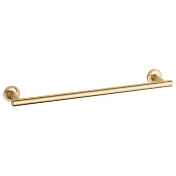 Kohler K-14435 Purist 18" Towel Bar - Vibrant Brushed Moderne Brass