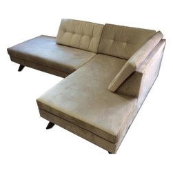 True Modern Natural Colored Custom Chaise Sofa - Sofas