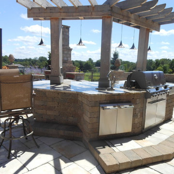 New Install: Patio, Fireplace, Grill Island and Steps