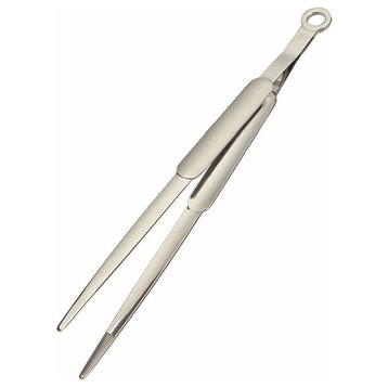 Rosle 12925 Stainless Steel  Fine Tongs With Hanging Ring,  12.2"