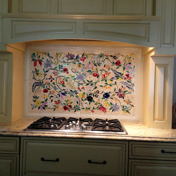 Floral Mosaic for Kitchen Backsplash