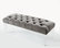 Blanche Velvet Button Tufted Nailhead Trim Clear Acrylic Legs Bench, Grey