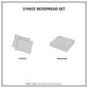 510 Design Oakley Quilted Oversized 3-Piece Bedspread Set, Seafoam, King/Cal Kin