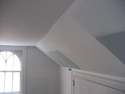 Answers Wavy Drywall Seam Between Sloped Wall Ceiling Houzz