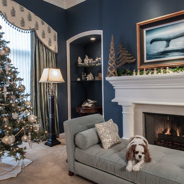 Bold, Blue, Beautiful Living Room