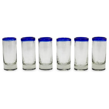 Tequila Blues, Set of 6 Tequila Glasses, Mexico