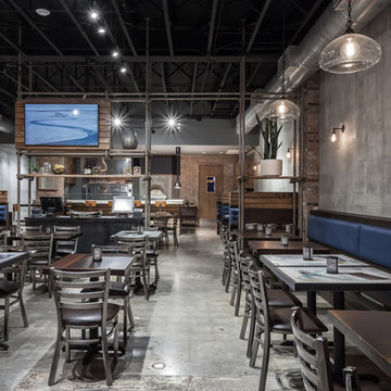Miami Contemporary Industrial Pizza Restaurant Design