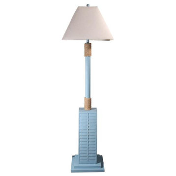 Floor Shutter 63 Polyresin Coastal  Floor Lamp Blue (1pk)