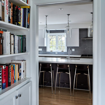 Bell Jar Pendant Island Lights | Milton Point Renovation