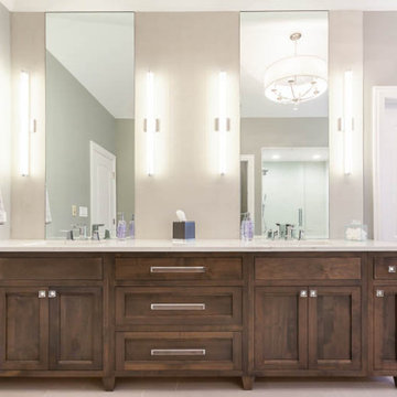 Stained Double Vanity in Glen Ellyn, Illinois