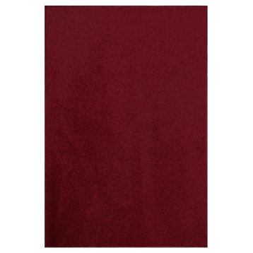 Furnish My Place Burgundy 3' x 6' Solid Color Rug Made In Usa